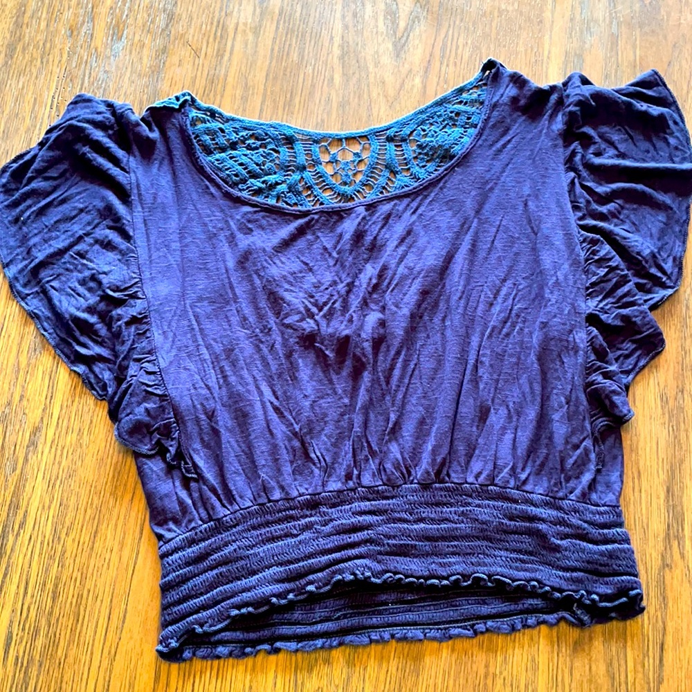 Knit blue top